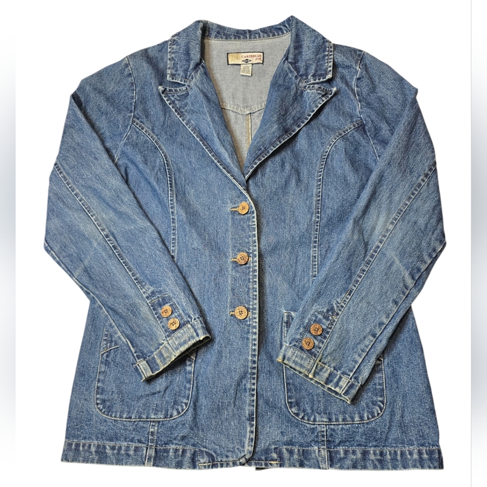 Vintage Carribean Joe Denim Blazer